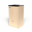 Miljödisk 3 fraktioner, 90 liters kärl med toppmatning, frontlucka, 2 st 25 liters kärl i låda med täckt lådfront, Björk