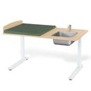 Skötbord Elit 140 tvättdel, skiva 1400x800 mm, höjdjustering 700-1100 mm