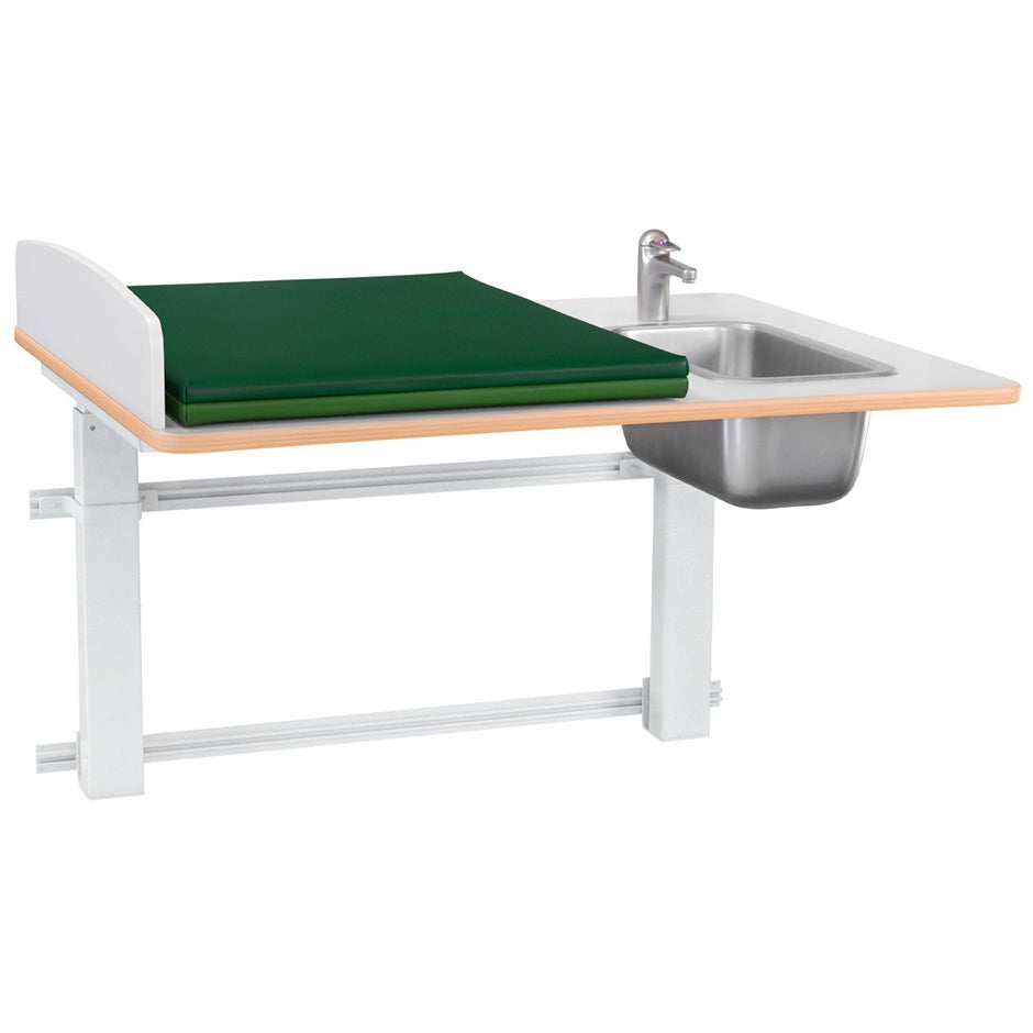 Skötbord Elit Vägg 120 tvättdel, skiva 1200x800 mm