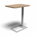 Bord Mobi, L400 x D500 x H620 mm, Laminat Amber Ek och stativ Gråmetallic