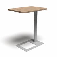 Bord Mobi, L400 x D500 x H620 mm, Laminat Amber Ek och stativ Gråmetallic