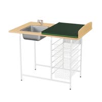 Skötbord Fast 120V tvättdel, skiva 1200x800 mm, höjd 900mm