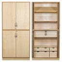 Slöjdskåp Sjöbergsskåpet 1, med 3 st hyllplan, 1 lutande hyllplan & 9 lådor