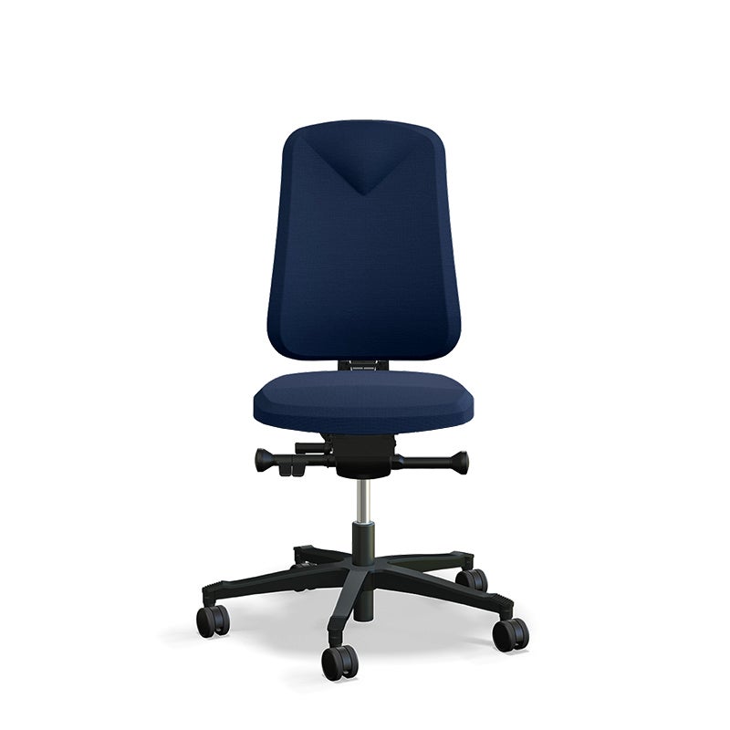 Arbetsstol Höganäs 280 Small med hög rygg, stor ställbarhet, tyg Select