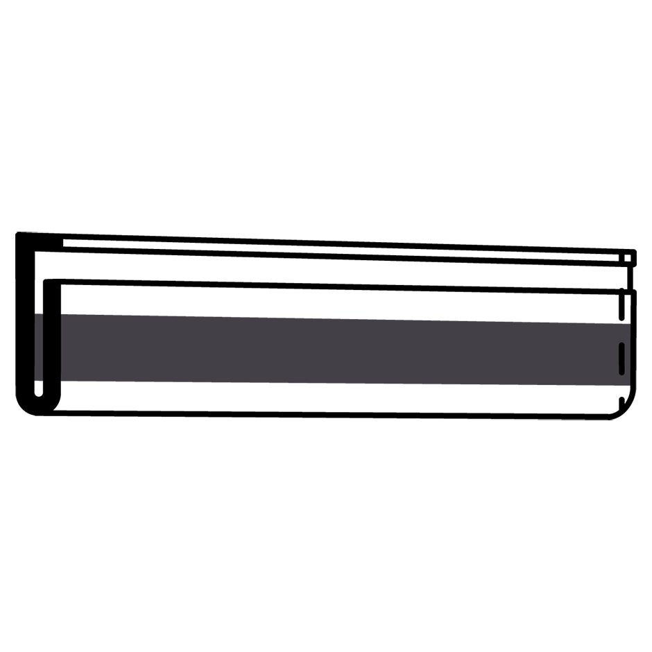 Etiketthållare, rak, magnet, 50-pack