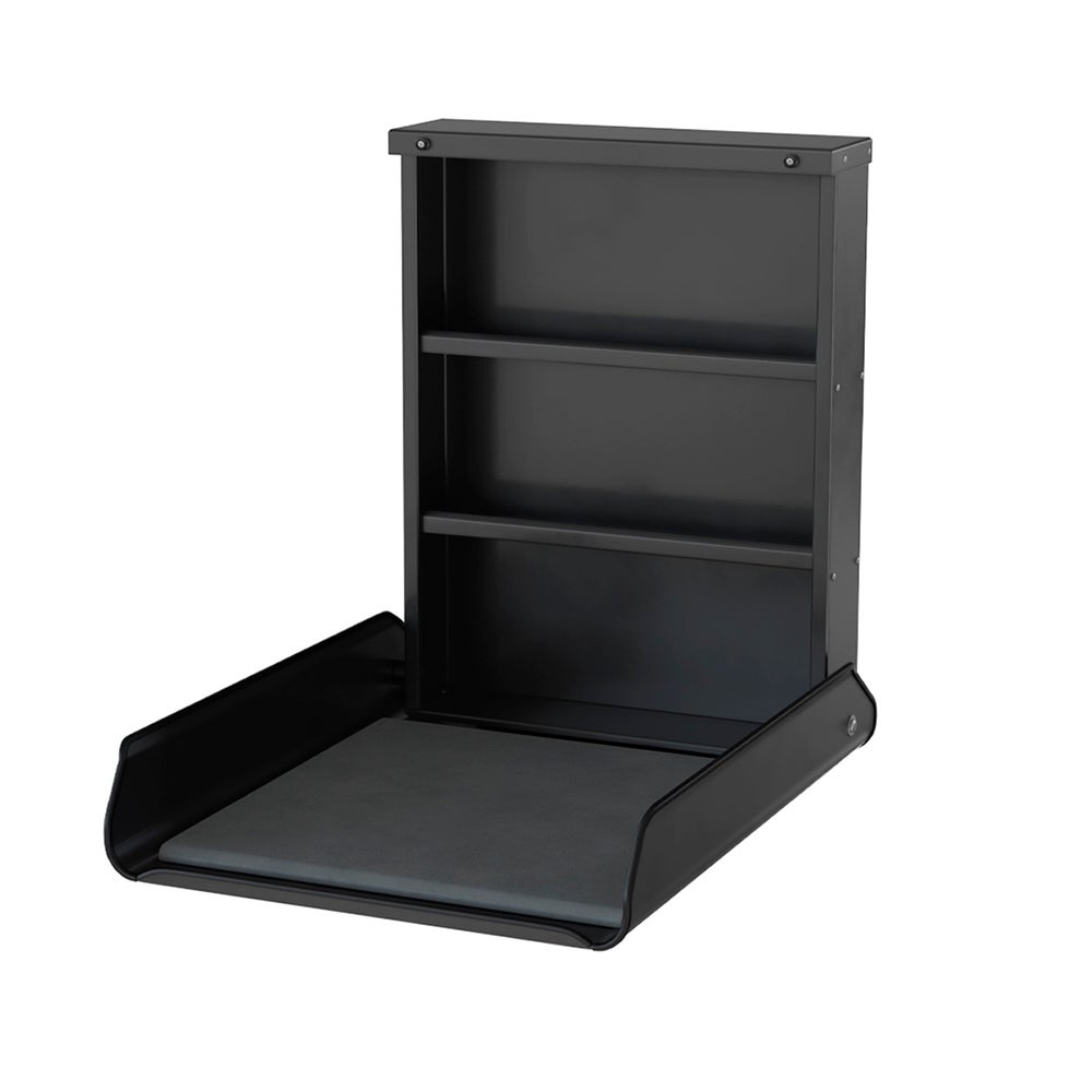 Skötbord Väggö Svart, vägghängt, inkl madrass, skiva 610x800 mm