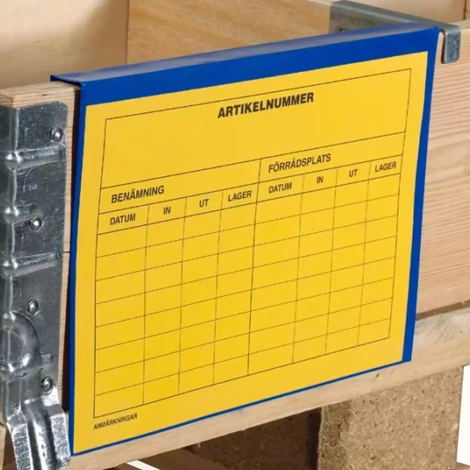 Plastficka för pallkrage A5, 235x165 mm, blå baksida, 100-pack